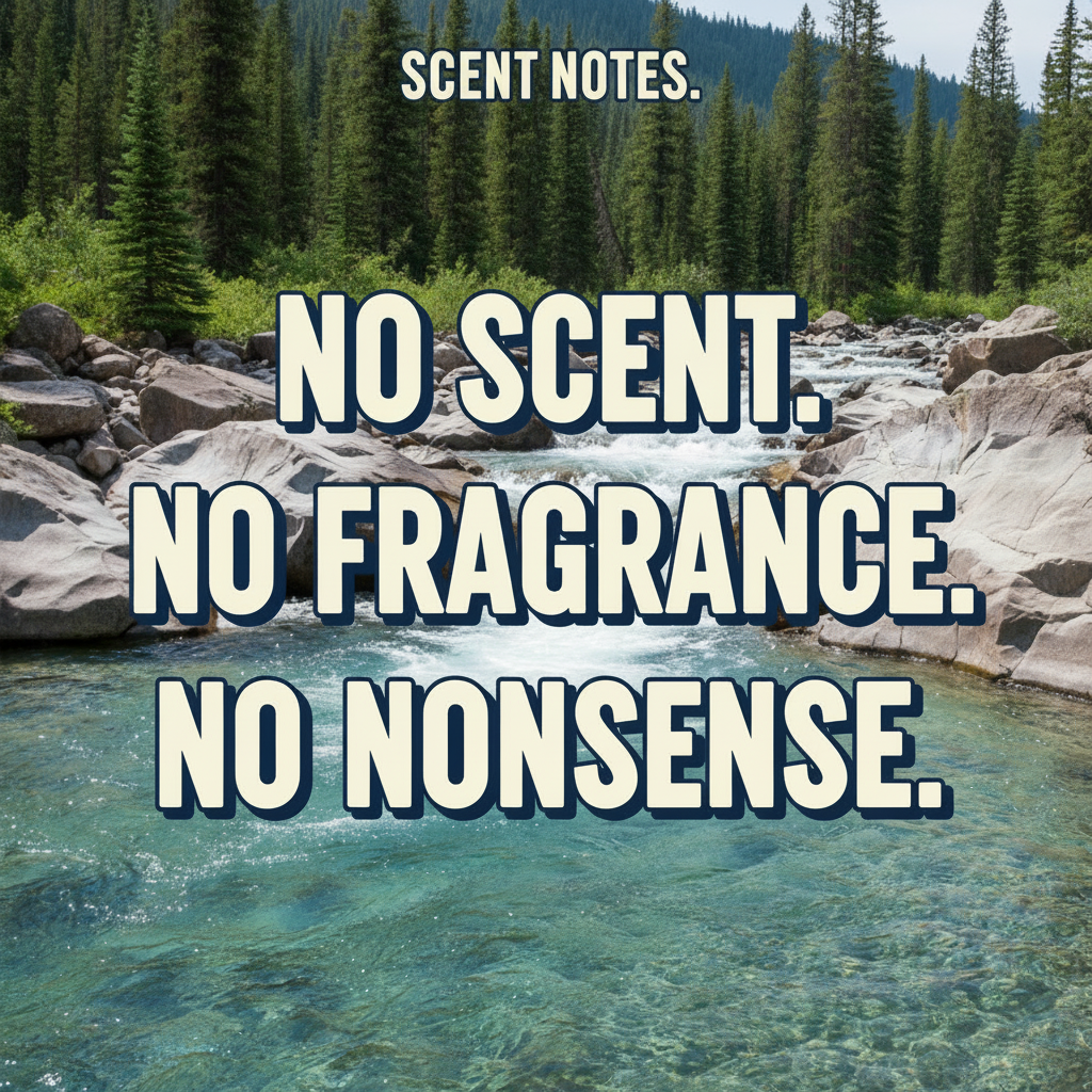 Glacier Pure scent-notes graphic with header