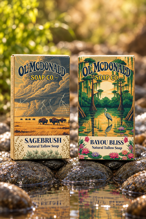 Sagebrush and Bayou Bliss wet river rocks bundle