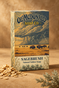 highest quality tallow soap Sagebrush studio product portrait with rolled oats for exfoliant