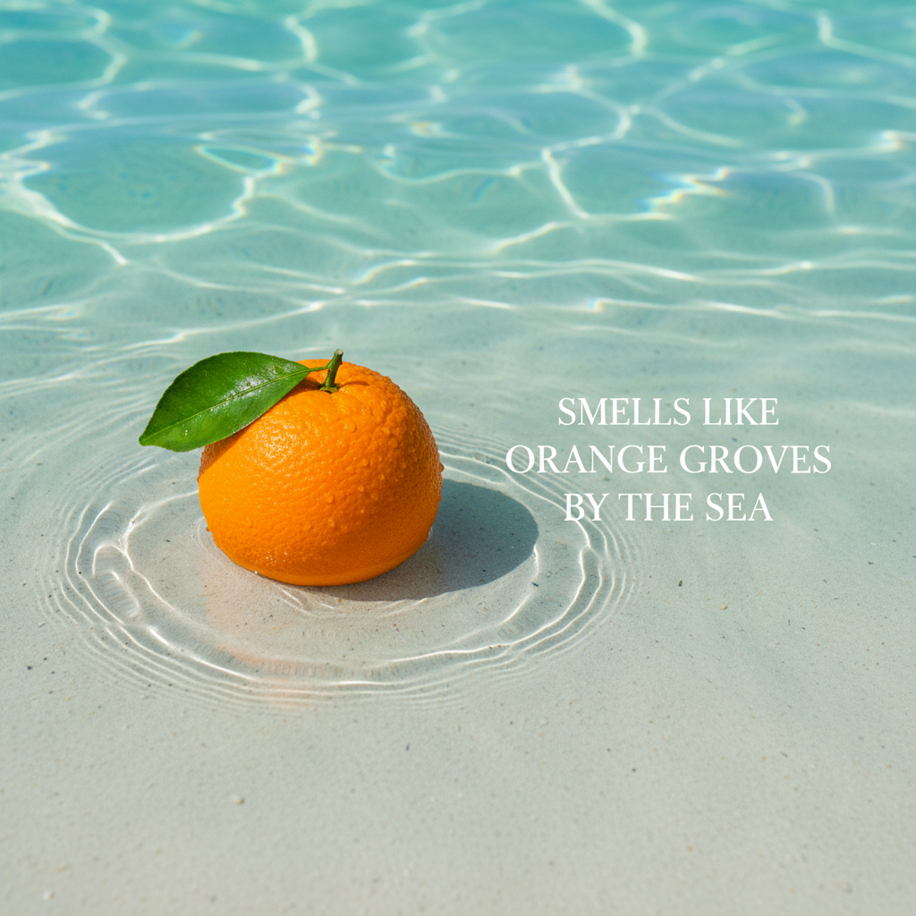 Saltwater Citrus orange resting in clear tropical shallows